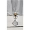 Image 1 : Smokey clear glass oil lamp, w/ chimney