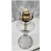 Image 2 : Smokey clear glass oil lamp, w/ chimney