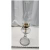 Image 4 : Smokey clear glass oil lamp, w/ chimney