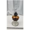 Image 1 : Clear glass oil lamp, w/ chimney