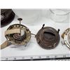 Image 2 : Glass oil lamp chimneys, tin oil lamp and extra mantles