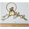 Image 1 : Brass Cat Wall Hanging