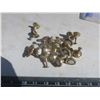 Image 1 : bag of brass and white porcelain knobs
