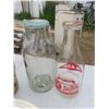Image 5 : case of Bernardian 1L canning jars, 2 vintage milk jugs and other vintage jars
