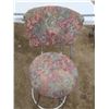Image 2 : vintage stool with fabric covered seat