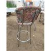 Image 3 : vintage stool with fabric covered seat