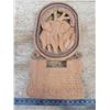 Image 1 : carved wooden elephant wall décor - 11.5"x24"