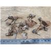 Image 1 : bag of antique furniture wheels