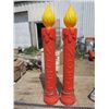 Image 1 : 2 lighted Christmas porch candles