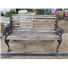 Image 1 : vintage cast metal miniature garden bench