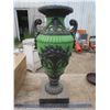 Image 1 : large green and black urn - 31"H