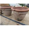 Image 3 : 2 large clay flower pots - 14.5"W