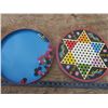 Image 1 : nice vintage chinese checkers tin board with marbles