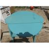Image 2 : small drop leaf green side table - 22"Lx9"Wx24"H (21"W with leafs)