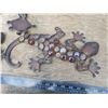 Image 3 : 3 pc metal lizard wall hangers