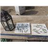 Image 1 : 2 dragonfly stepping stones and tin lantern