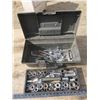 Image 1 : Rubbermaid toolbox with assorted sockets and ratchets