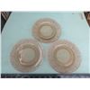 Image 1 : set of 3 pink glass pie plates