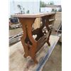Image 2 : vintage side table/magazine rack - repaired leg, 24"x12"x24"H