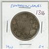 Image 1 : 1910 Canadian silver 50 cent coin