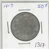 Image 1 : 1913 Canadian silver 50 cent coin