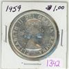 Image 1 : 1959 Canadian voyageur silver dollar