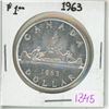 Image 1 : 1963 Canadian voyageur silver dollar