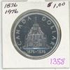Image 1 : 1976 "Parliament Library" Canadian silver dollar
