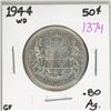 Image 1 : 1944 Canadian silver 50 cent coin