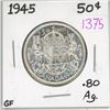 Image 1 : 1945 Canadian silver 50 cent coin