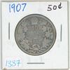 Image 1 : 1907 Canadian silver 50 cent coin