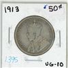 Image 1 : 1913 Canadian silver 50 cent coin