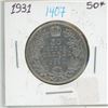 Image 1 : 1931 Canadian silver 50 cent coin