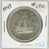 Image 1 : 1949 "Floreat Terra Nova" Canadian silver dollar