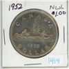 Image 1 : 1952 Canadian silver voyageur dollar