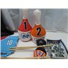 Image 3 : Misc items- bottles, money bank -bottle shape, 3 emergency personal alarms and lots of empty pill bo