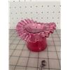 Image 2 : VINTAGE CRANBERRY GLASS TOP HAT VASE