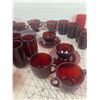 Image 2 : VINTAGE RUBY RED GLASS LOT