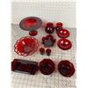 Image 1 : VINTAGE RUBY RED GLASS LOT