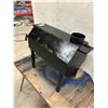Image 4 : Small wood burning stove - solid steel - 18x18x10"