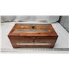 Image 1 : Wooden box, c/w lock n keys - 15"x8"x7"H