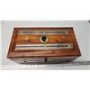 Image 2 : Wooden box, c/w lock n keys - 15"x8"x7"H