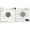 Image 1 : 2 Canadian silver 5 cent coins - 1905 & 1907