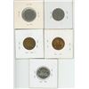 Image 2 : 5 Canadian 5 cent coins - 1936, 1938, 1942-43 & 1947