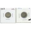 Image 1 : 2 Canadian silver 10 cent coins - 1913 & 1916