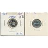 Image 1 : 2 Canadian silver 10 cent coins - 1964 & 1967