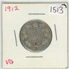 Image 1 : 1912 Canadian silver 25 cent coin