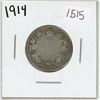 Image 1 : 1914 Canadian silver 25 cent coin