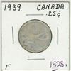 Image 1 : 1939 Canadian silver 25 cent coin