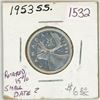 Image 1 : 1953 SS Canadian silver 25 cent coin
